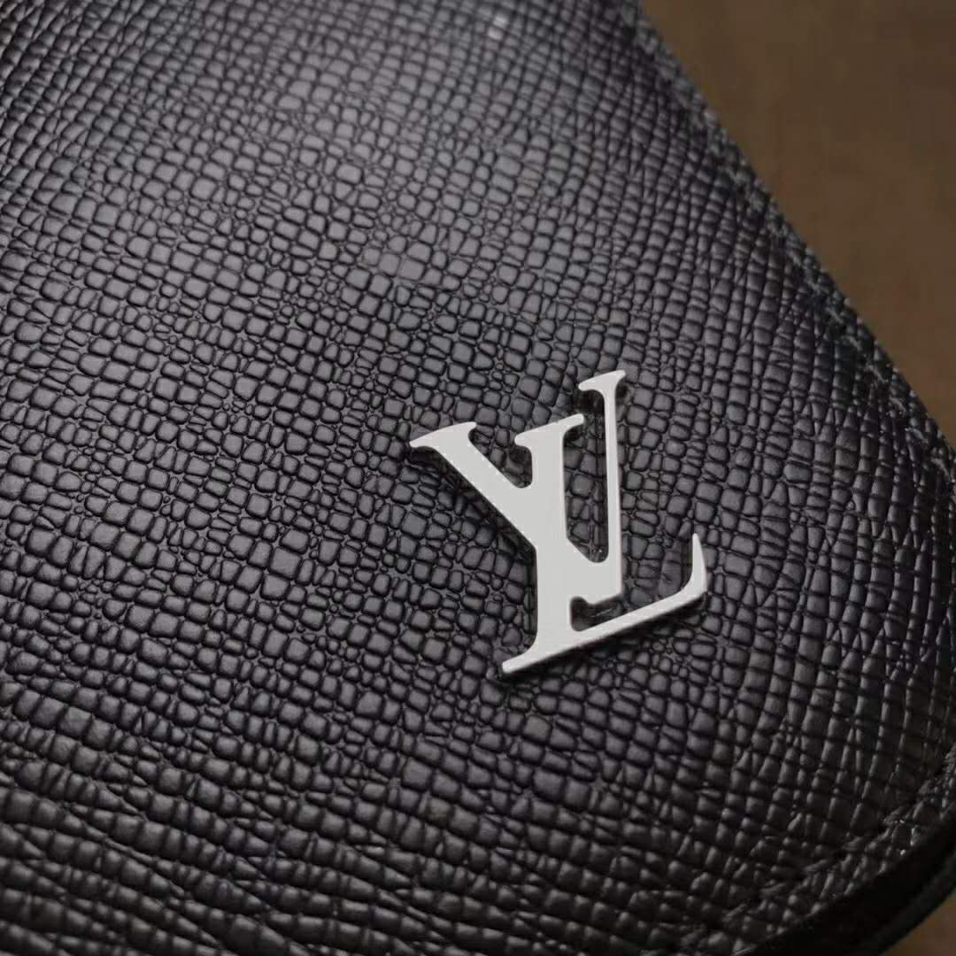 Louis Vuitton LV Unisex Alex Backpack in Taiga Leather-Black