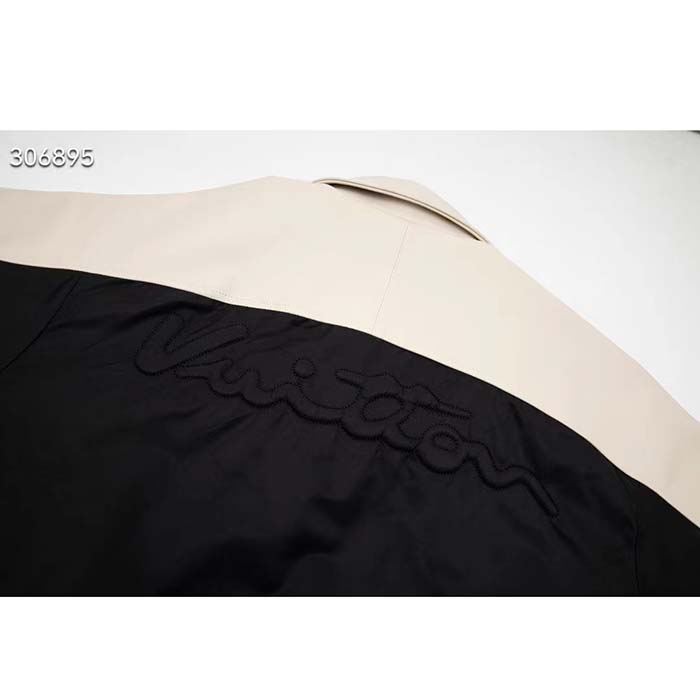 Louis Vuitton Women LV Leather And Nylon Blouson Regular Fit Embossed Vuitton Signature Calf