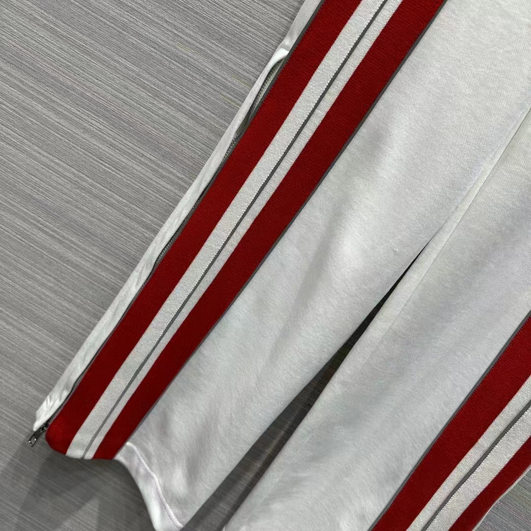 Gucci Women GG Technical Jersey Pant Web Interlocking G Embroidered Patch Elastic Waist Two Side Pockets