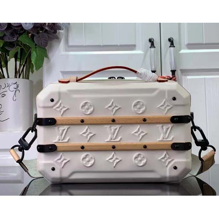 Louis Vuitton LV Unisex Future Trunk White Calf Leather Double Zip Closure