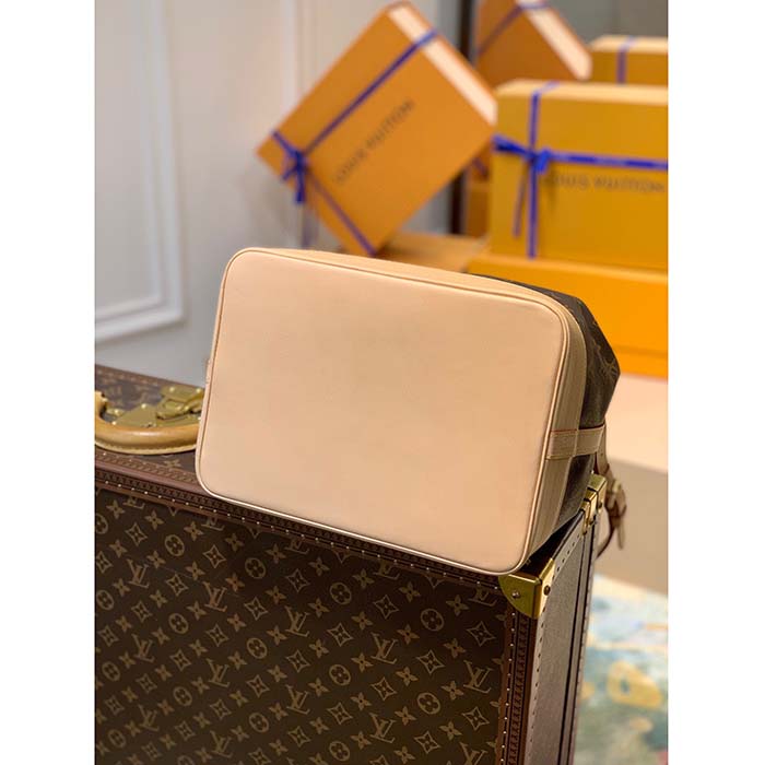 Louis Vuitton LV Women Noé Bucket Bag Brown Monogram Coated Canvas Cowhide Leather