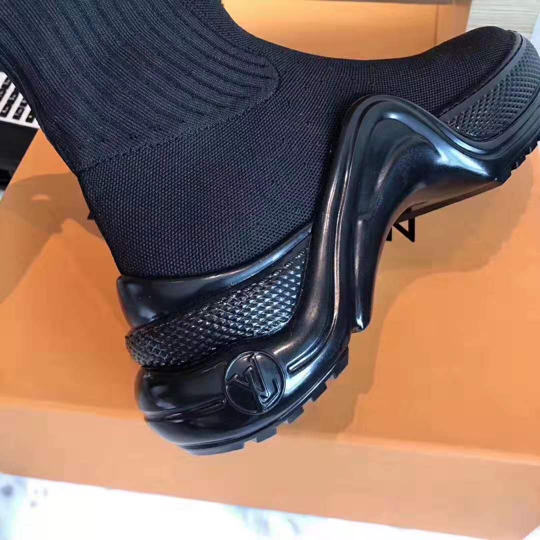 Louis Vuitton LV Women LV Archlight Sneaker Boot in Black Stretch Textile