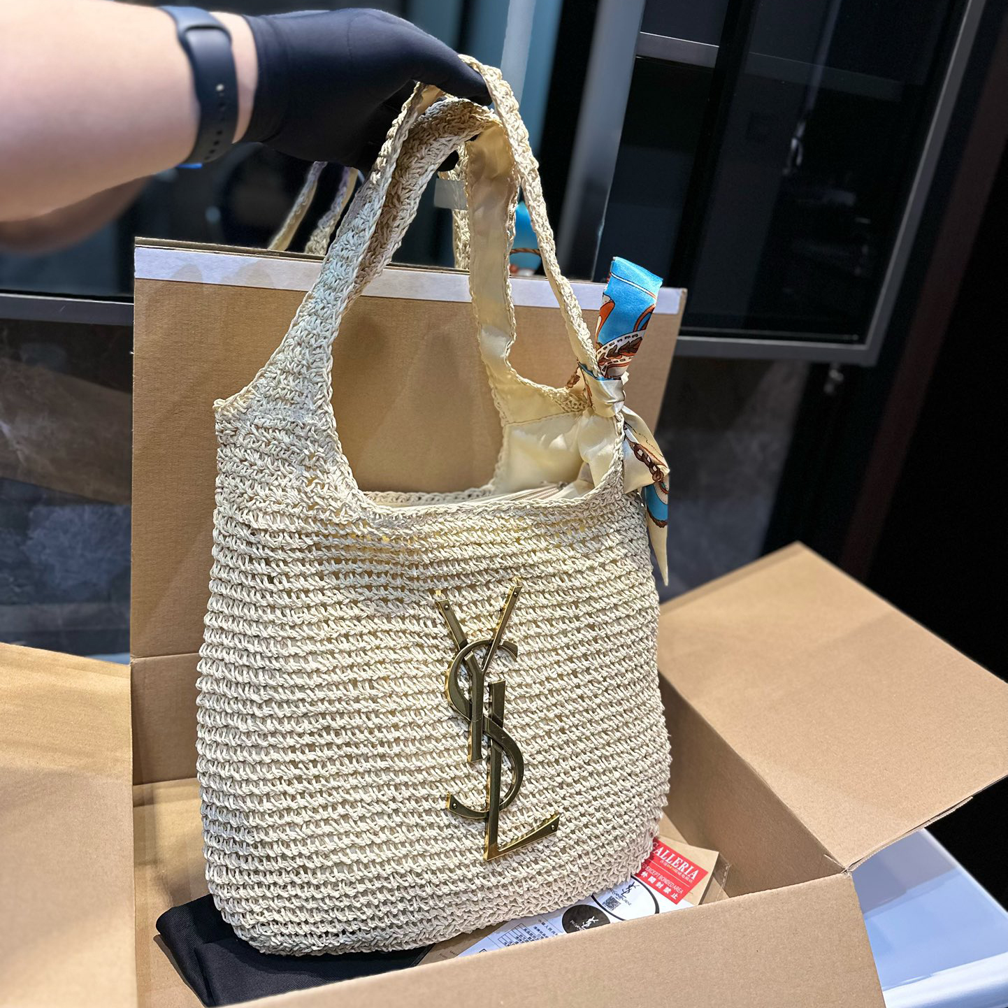 New fashionable knitted straw bag 1824041703