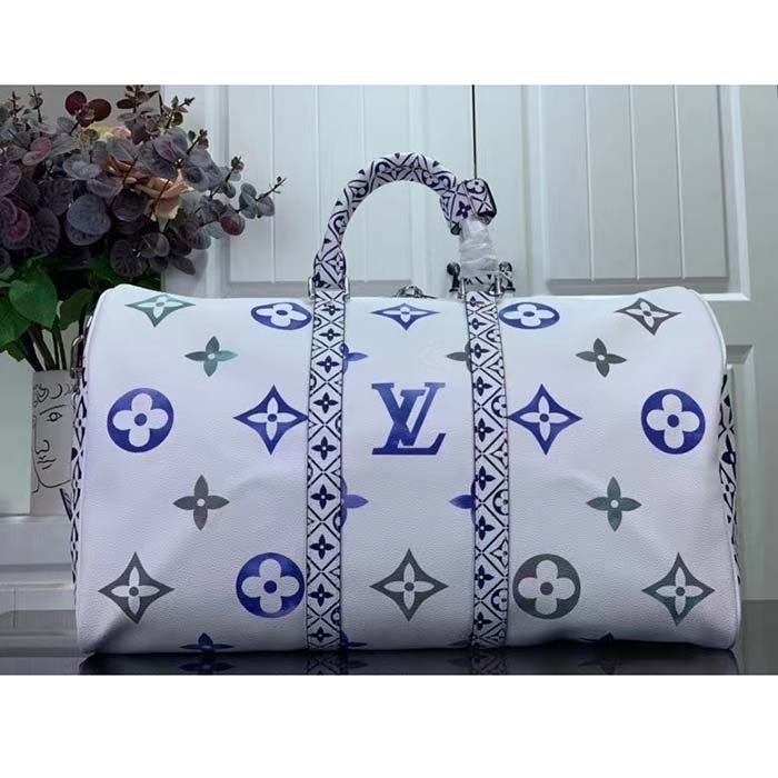 Louis Vuitton LV Unisex Keepall Bandoulière 45 Monogram Coated Canvas Textile Lining