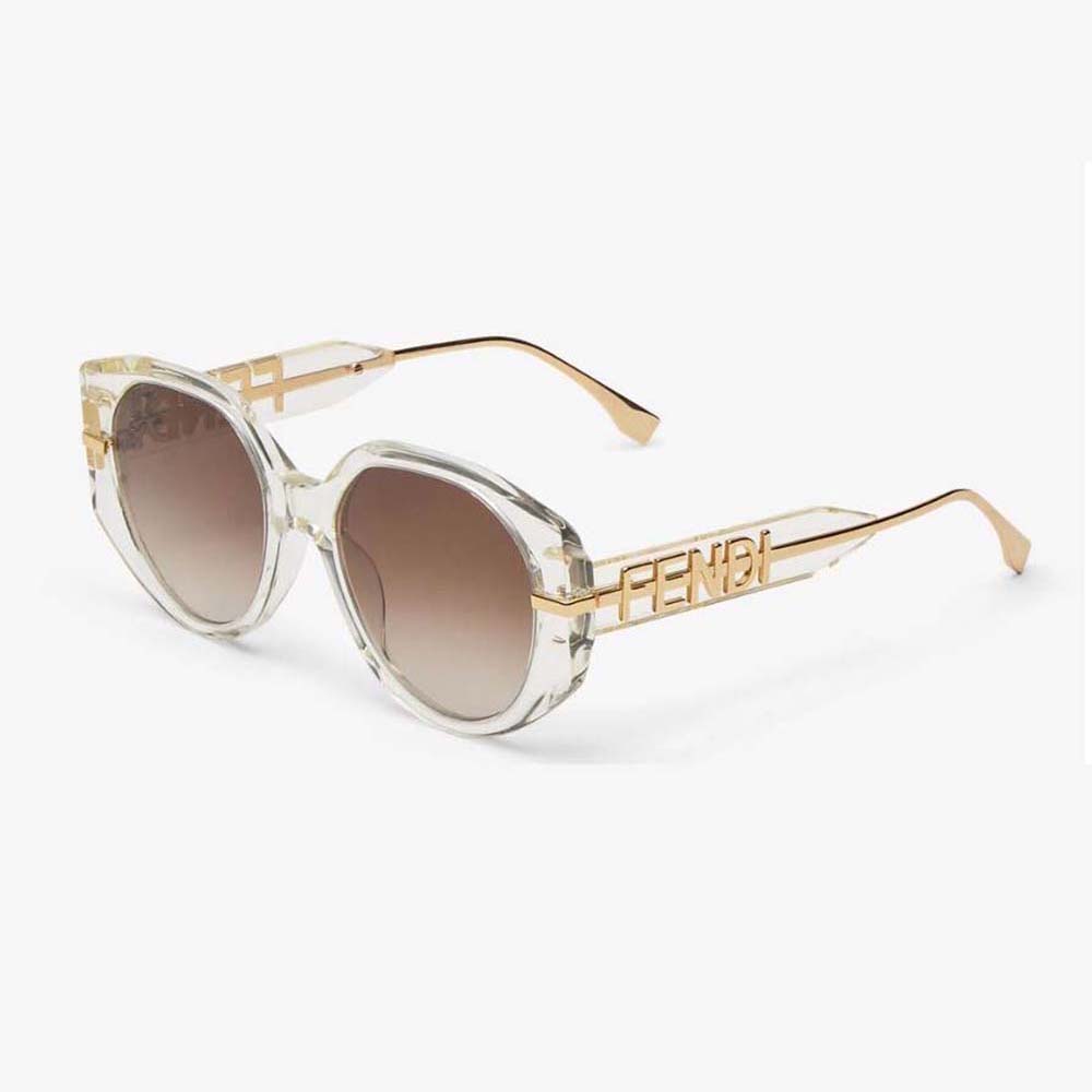Fendi Women Fendigraphy Transparent Acetate Sunglasses
