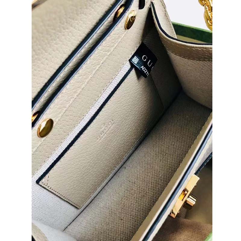Gucci Women Dionysus GG Mini Shoulder Bag Beige White Supreme Canvas