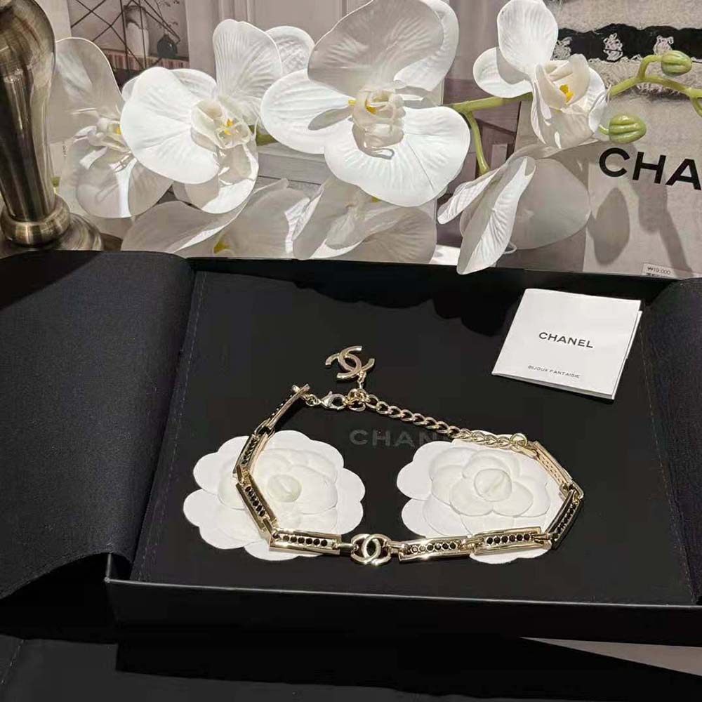 Chanel Women Choker in Metal and Strass