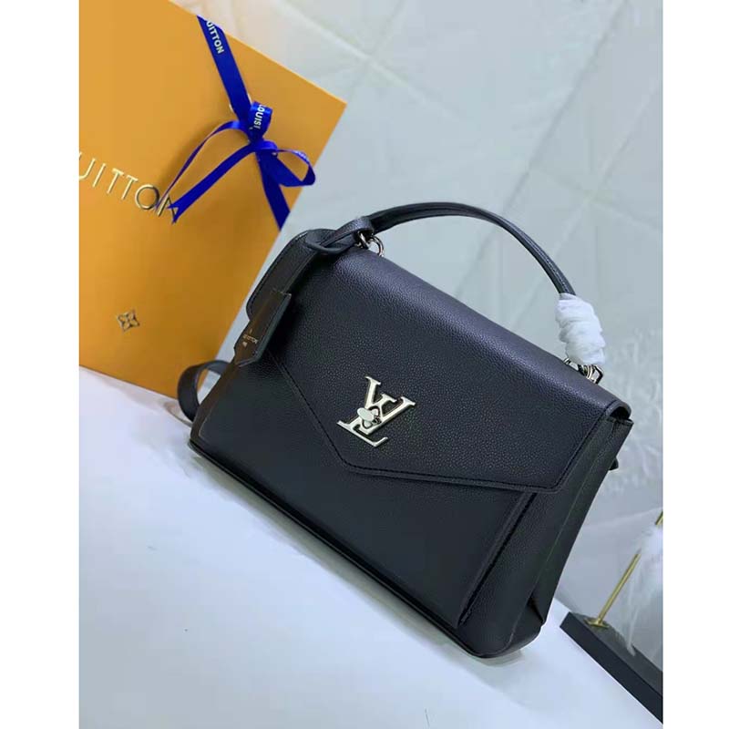 Louis Vuitton LV Women Mylockme Chain Bag Black Soft Grained Calfskin