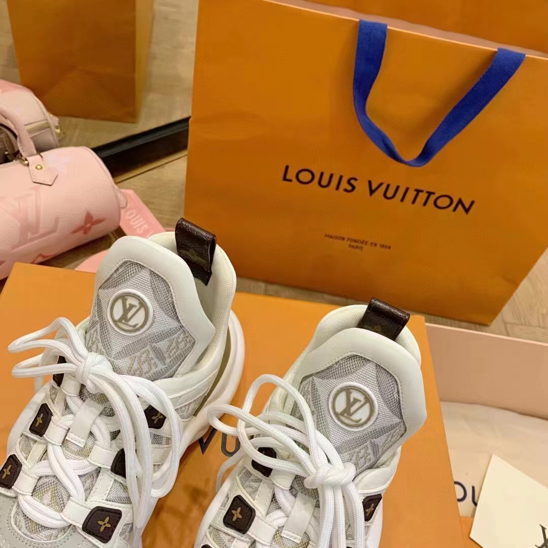 Louis Vuitton Women LV Archlight Sneaker Since 1854 Beige Jacquard Textile