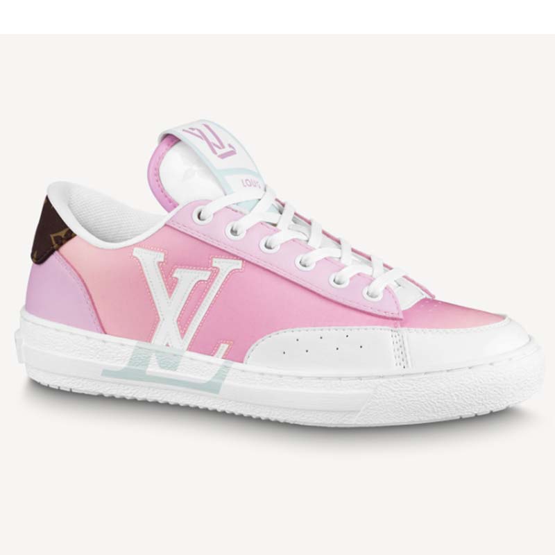 Louis Vuitton LV Women Charlie Sneaker Rose Clair Pink Recycled Rubber LV Initials