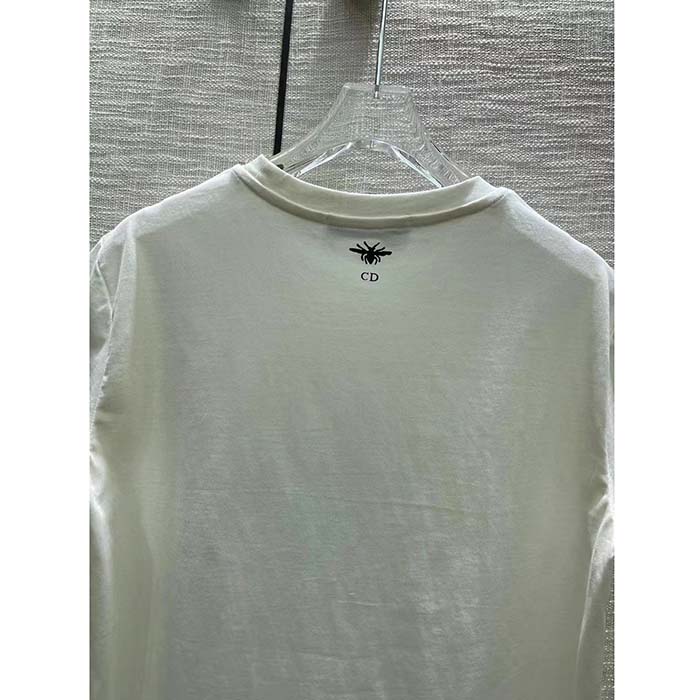 Dior Men CD ‘C’est Non Non Non Et Non’ T-Shirt Ecru Cotton Jersey Linen