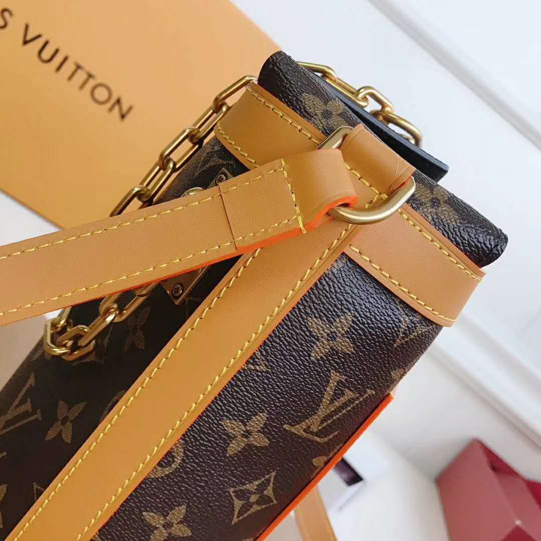Louis Vuitton LV Unisex Milk Box Bag in Monogram Coated Canvas and Natural Leather