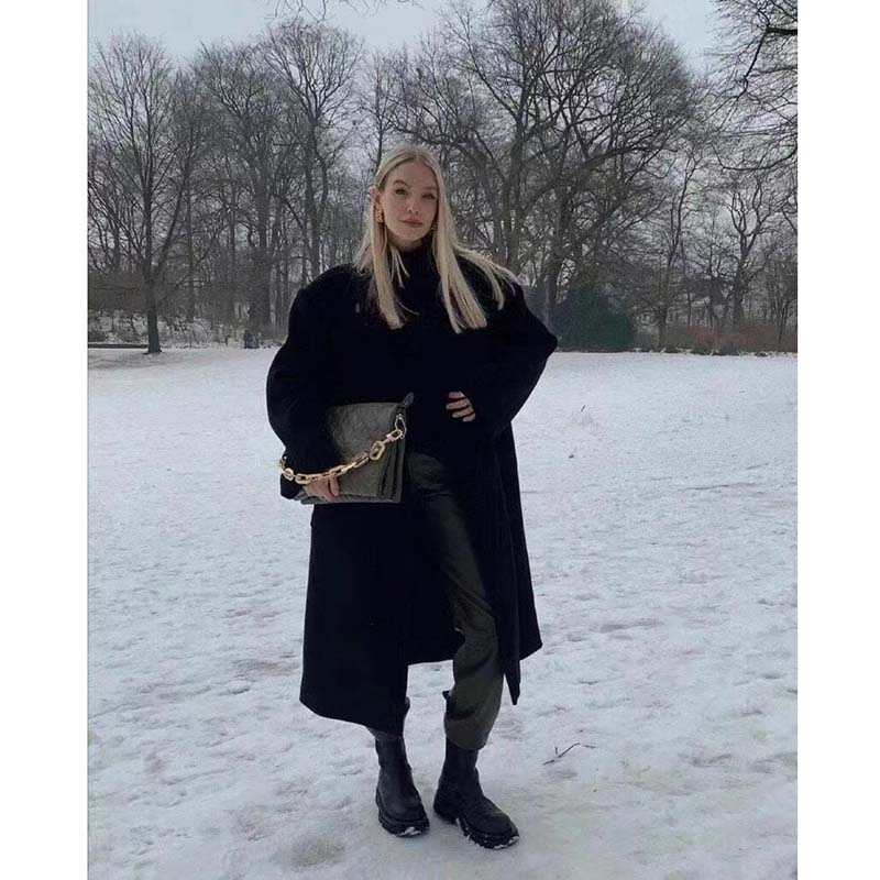 Louis Vuitton LV Women Coussin MM Handbag Khaki Monogram Embossed Puffy Lambskin