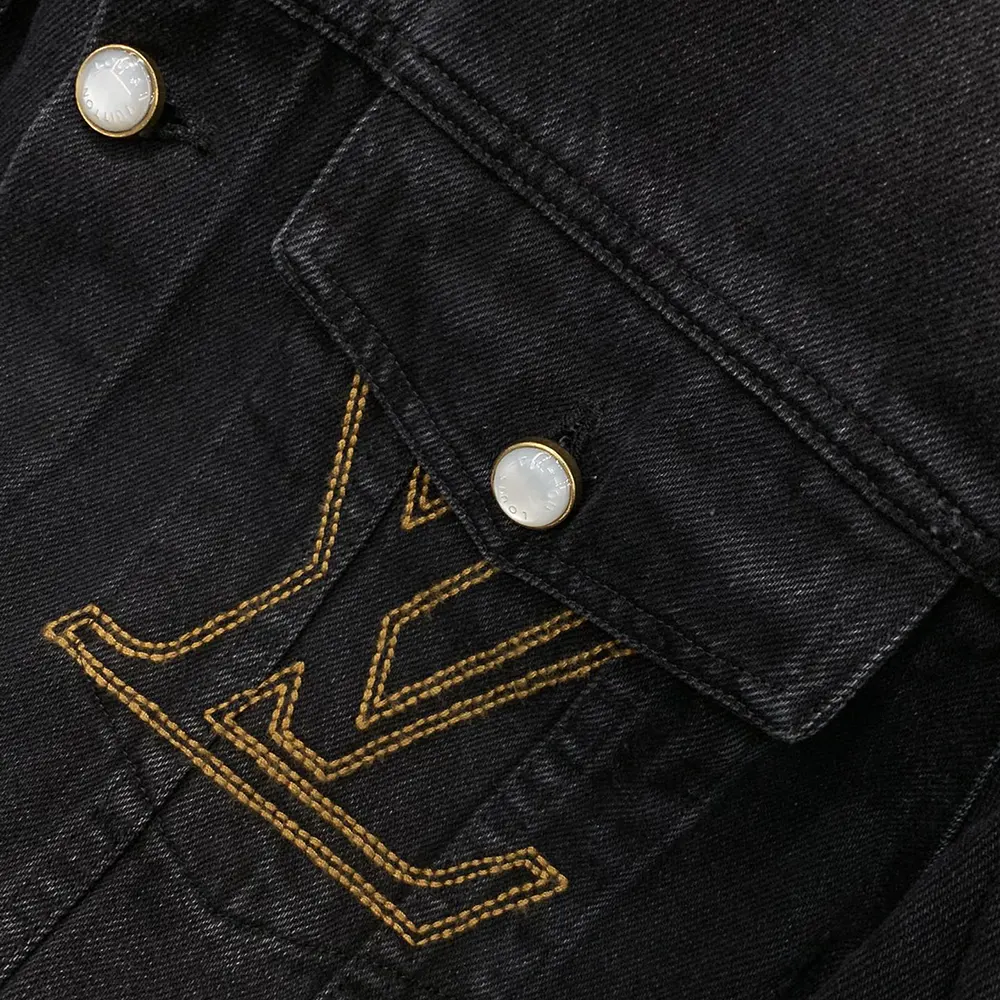 Louis Vuitton Women LV Denim Trucker Jacket 1AILKE