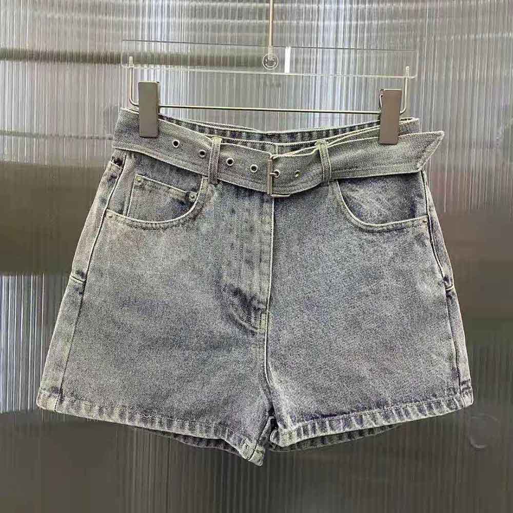 Dior Women Shorts Blue Cotton Denim