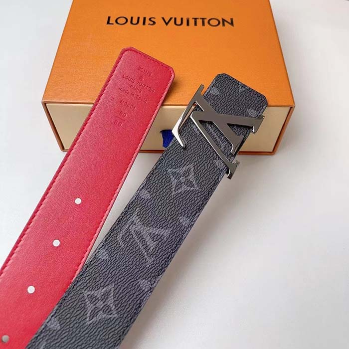 Louis Vuitton Unisex LV Initiales 40MM Reversible Belt Monogram Eclipse Canvas Front