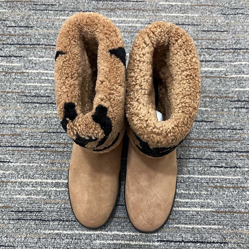 Louis Vuitton Women LV Snowdrop Flat Ankle Boot Brown Suede Calf Shearling Wool
