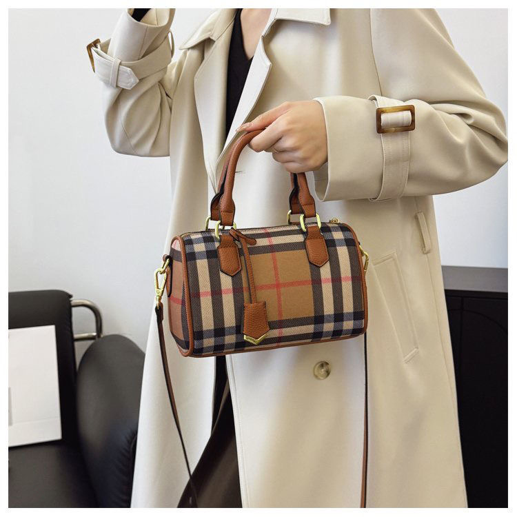 New casual retro plaid handbag PD042025051907