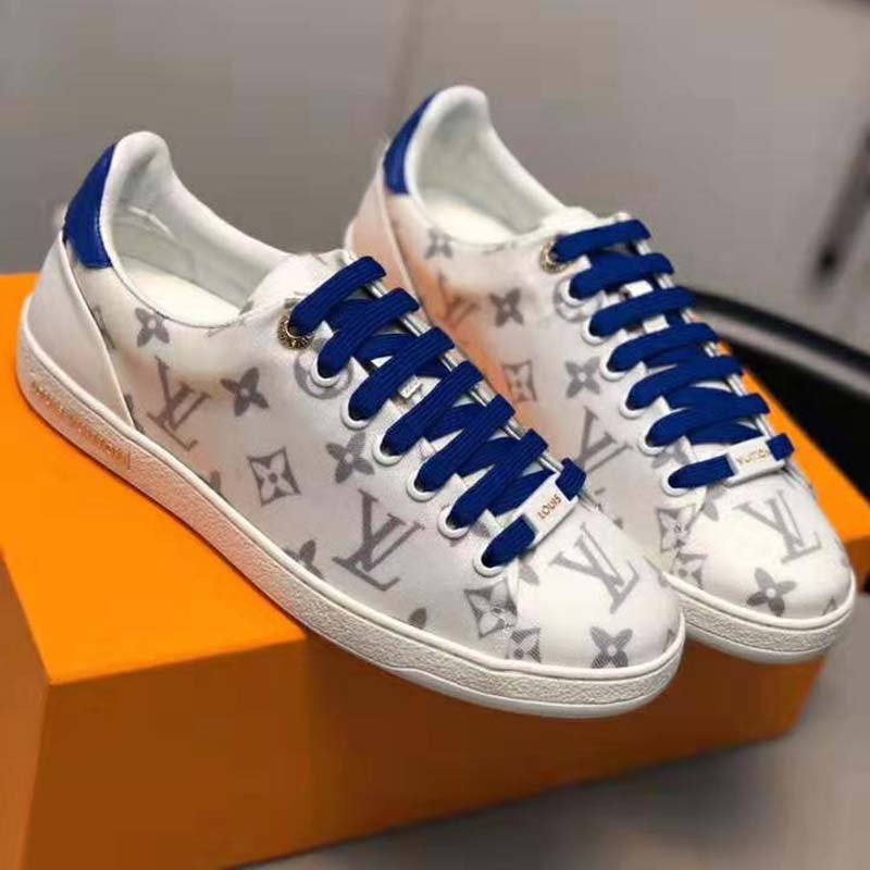 Louis Vuitton LV Women LV Frontrow Sneaker in Monogram-Print Textile-Blue