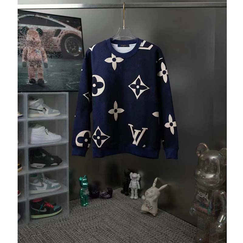 Louis Vuitton Women LV Damier Monogram Navy Blue Jacket Cotton Regular Fit