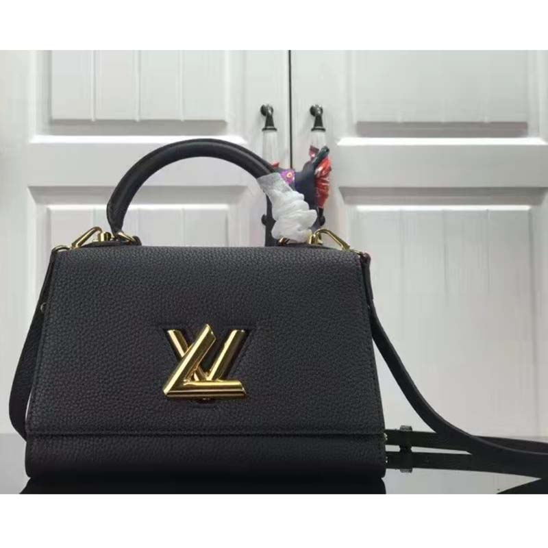Louis Vuitton LV Women Twist One Handle BB Handbag Black Taurillon Cowhide