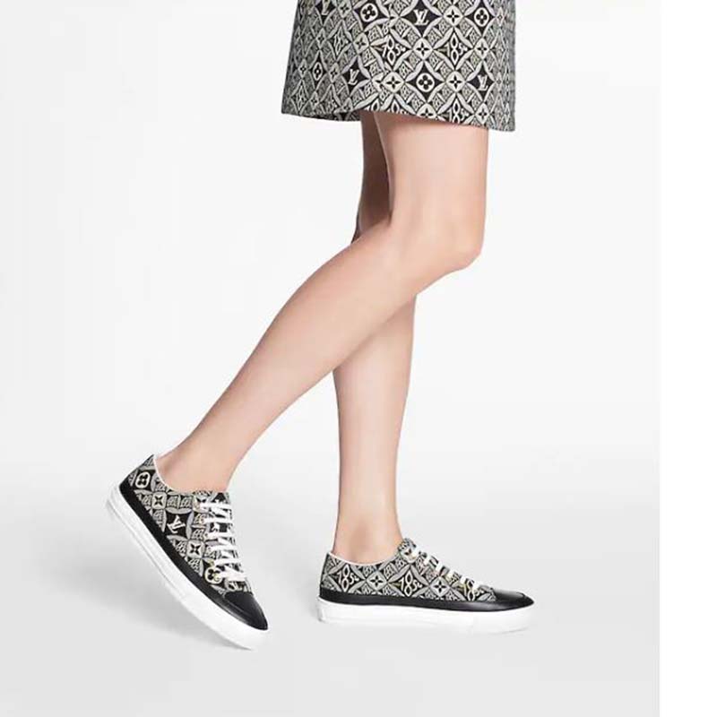 Louis Vuitton Women Since 1854 Stellar Sneaker Jacquard Textile Calf Leather Black