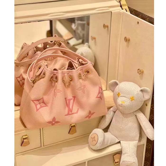 Louis Vuitton LV Women Summer Bundle Dégradé Rose Pink Embossed Supple Cowhide Leather