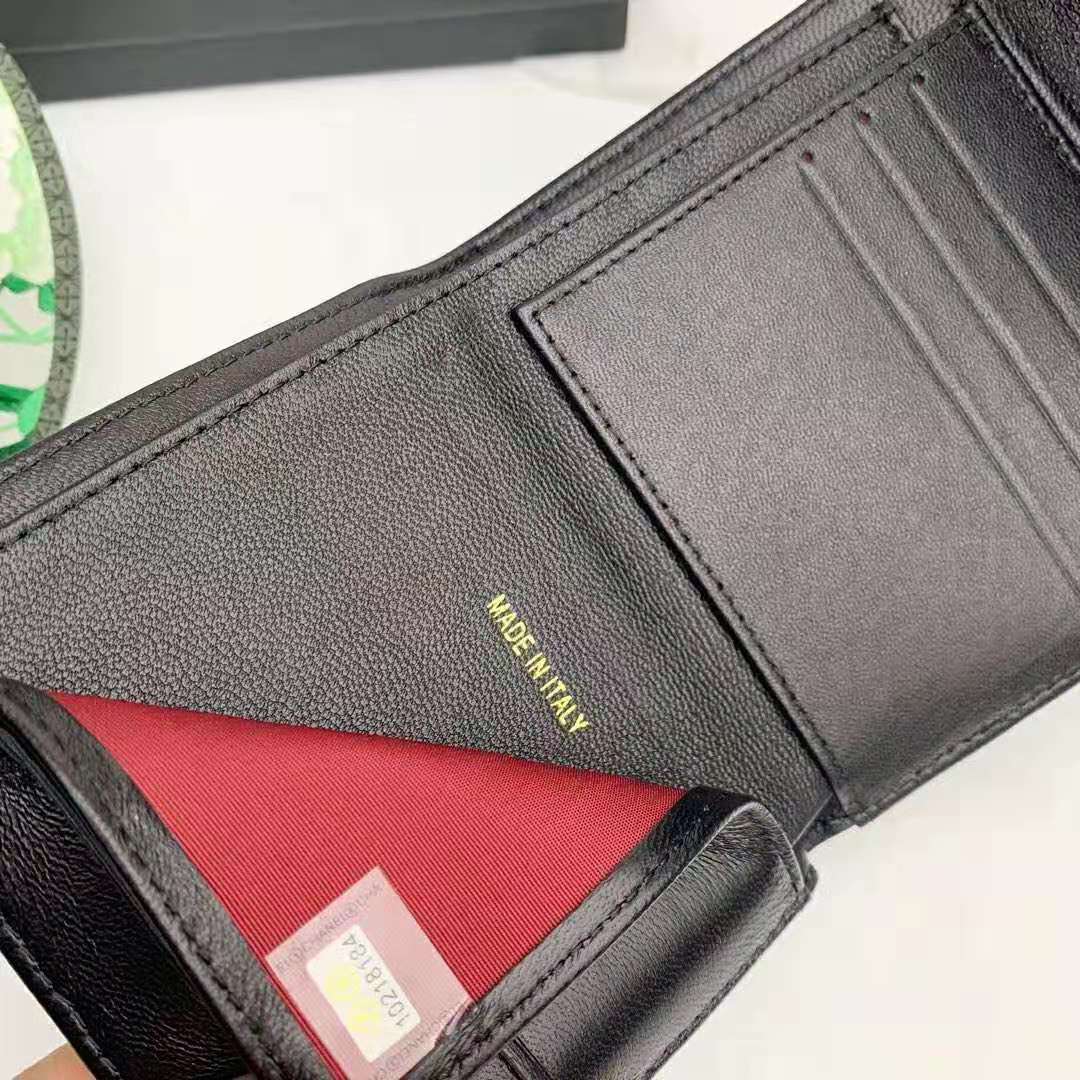 Chanel Women Classic Small Flap Wallet in Lambskin & Gold-Tone Metal-Black