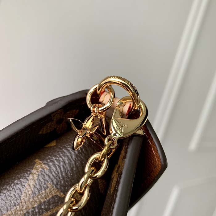 Louis Vuitton LV Women Bitsy Pouch Brown Monogram Flower Canvas