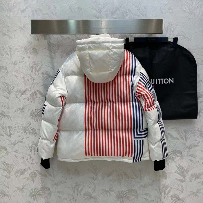 Louis Vuitton Women LV SKI LV Stripes Puffer Jacket Monogram Jacquard Polyamide White