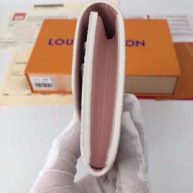 Louis Vuitton LV Women Emilie Wallet Damier Azur Canvas-Pink