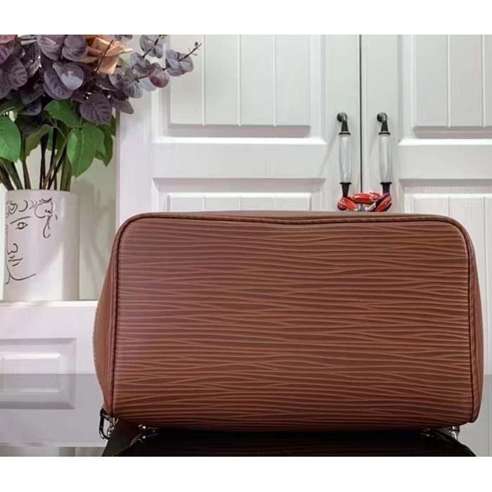 Louis Vuitton LV Unisex Maxi Noé Sling Cognac Calf Leather Drawstring Inside-Hook Closure Double Handle