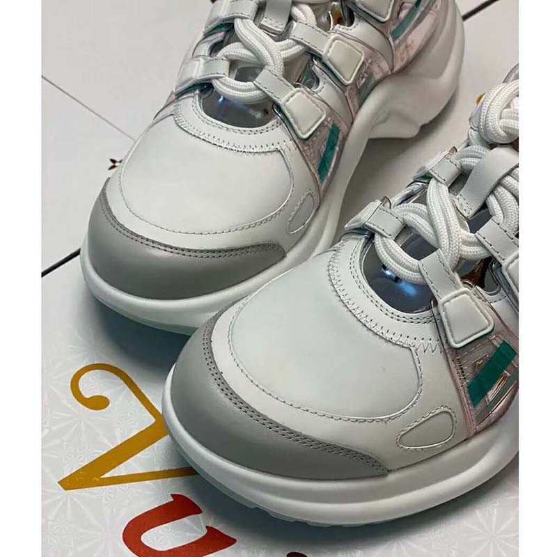 Louis Vuitton LV Women LV Archlight Sneaker in Leather and Technical Fabrics-Aqua