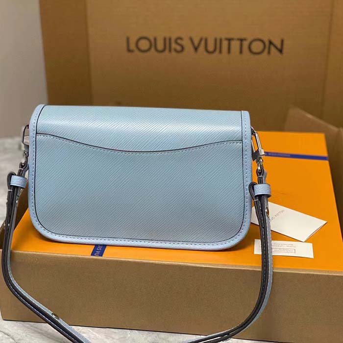 Louis Vuitton LV Women Buci Crossbody Cloud Blue Epi Grained Cowhide Leather