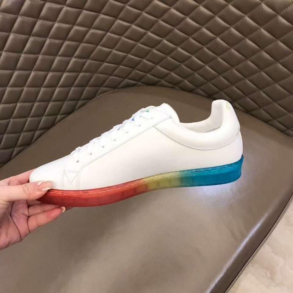 Louis Vuitton Unisex LV Luxembourg Samothrace Sneaker White Calf Leather Strass Monogram Flower