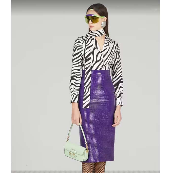 Gucci Women Dionysus Small Shoulder Bag Light Green Leather GG Supreme Canvas