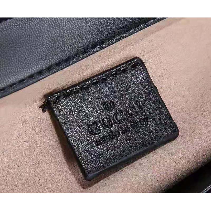 Gucci GG Women Padlock Mini Bag Beige and Ebony GG Supreme Canvas with Black Leather