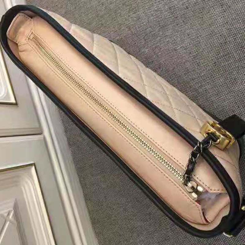 Chanel Women Chanel’s Gabrielle Large Hobo Bag in Calfskin Leather-Beige