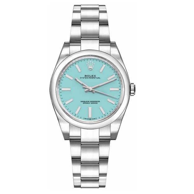 Rolex Oyster Perpetual Turquoise Blue Women's Watch 31mm