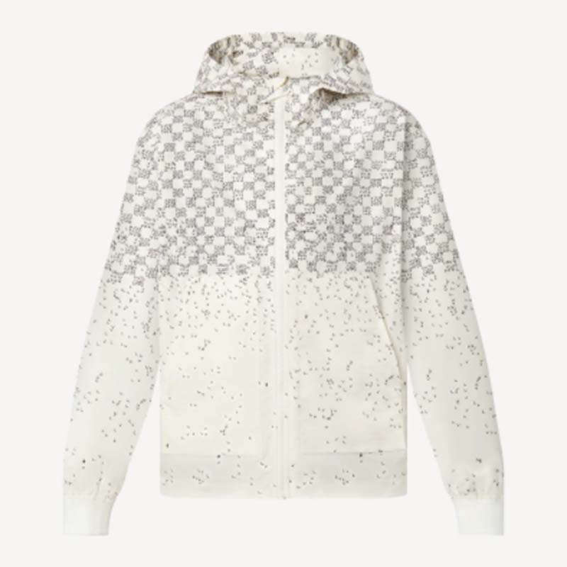 Louis Vuitton LV Women Damier Spread Windbreaker Polyester Optical White Regular Fit