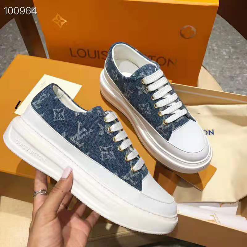 Louis Vuitton LV Men Stellar Sneaker in Blue Monogram Denim