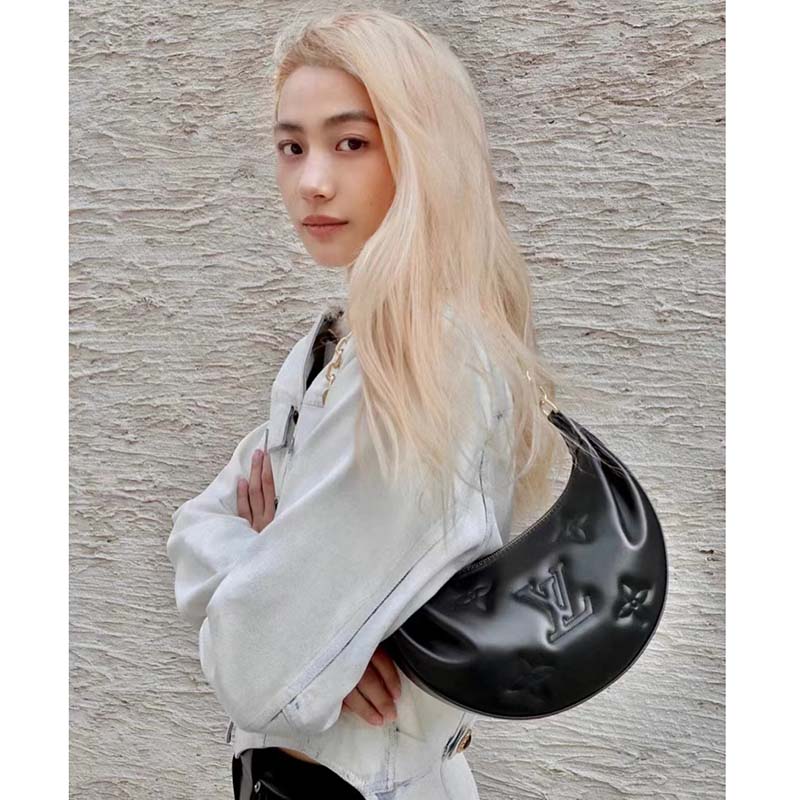 Louis Vuitton LV Women Over The Moon Black Quilted Embroidered Smooth Calf Leather