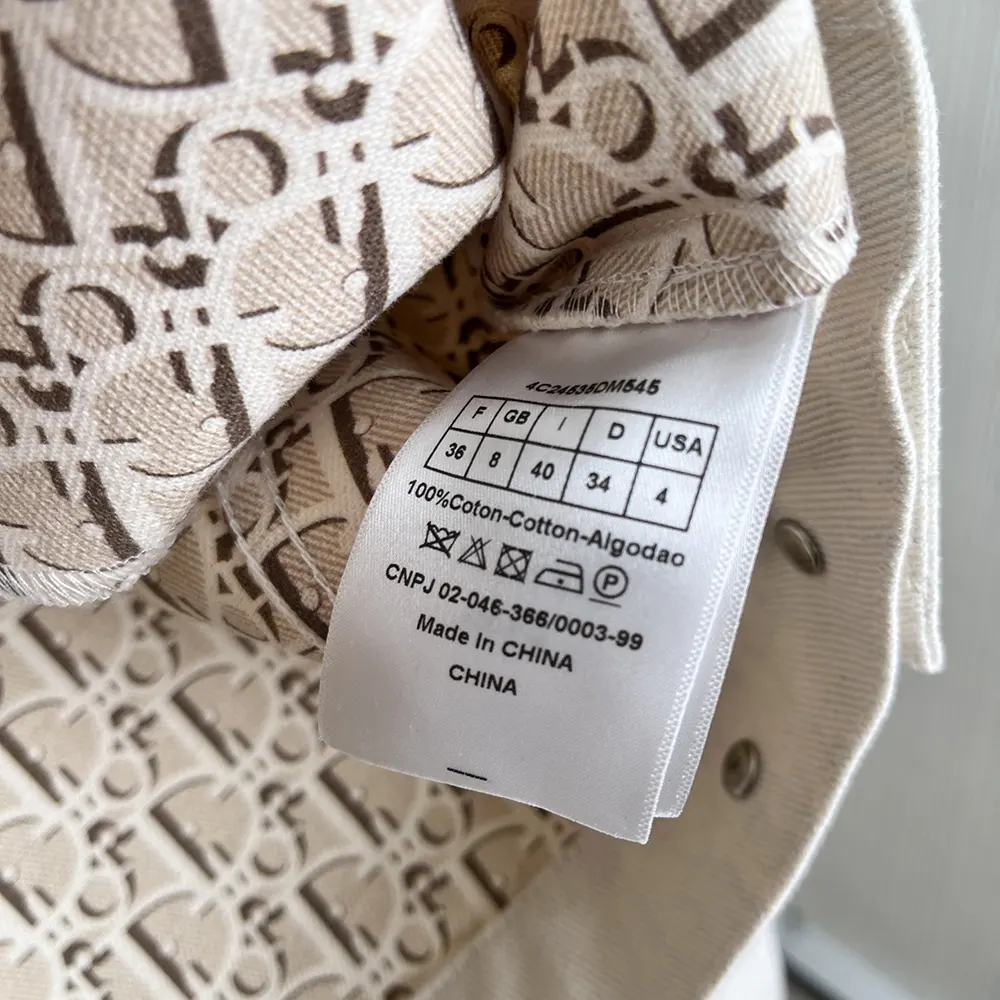 Dior Men Or Jacket Gold-Tone Cotton-Blend Denim 512V11A3026