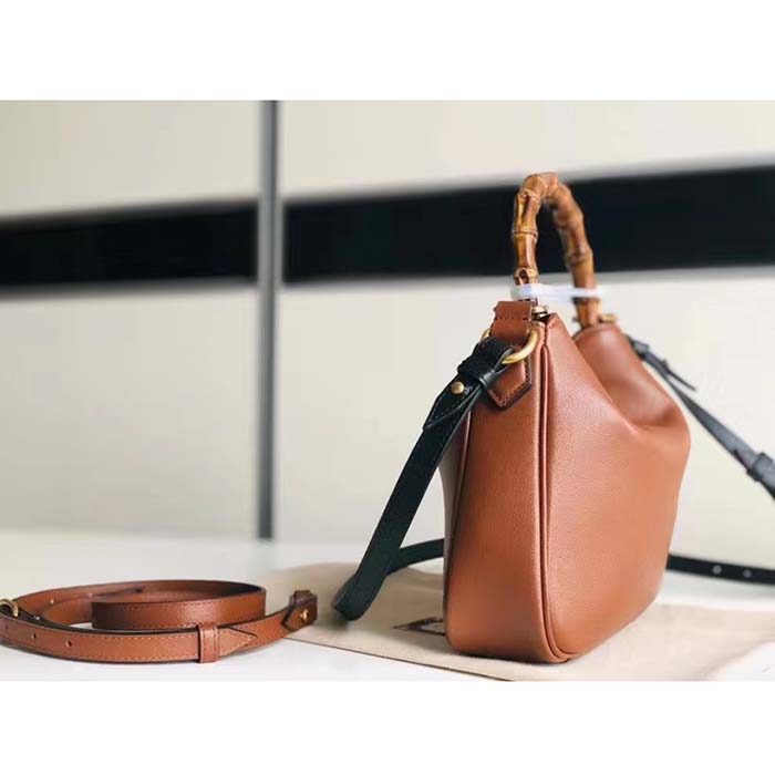 Gucci Women GG Diana Small Shoulder Bag Cuir Black Leather Double G