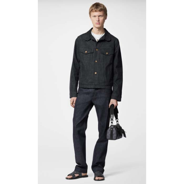 Louis Vuitton LV Unisex Oasis Mule Eclipse Black Monogram Grained Calf Leather Rubber