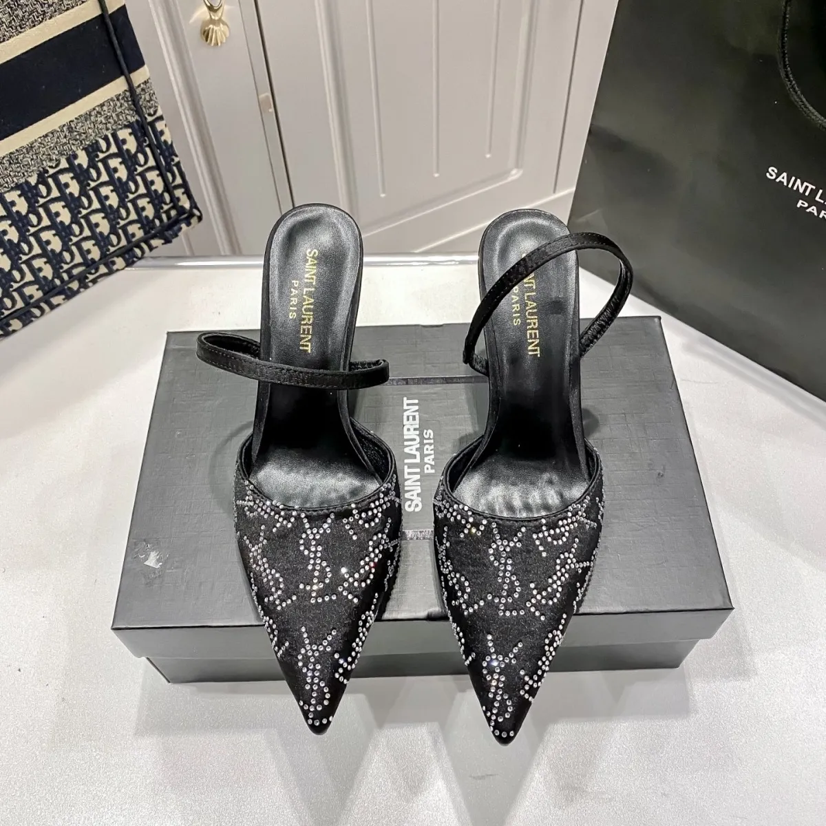 New high heels mesh pointed sandals 1025041111