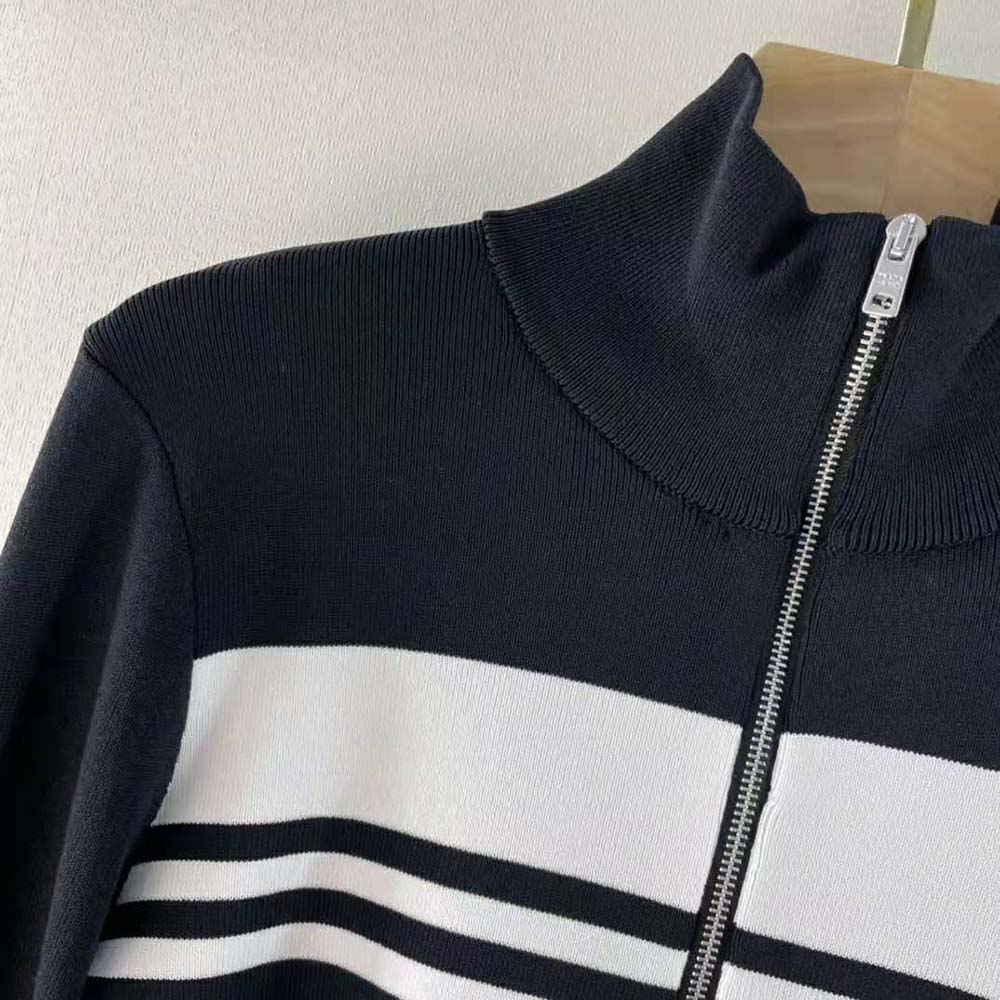 Prada Women Viscose and Cotton Turtleneck-Black