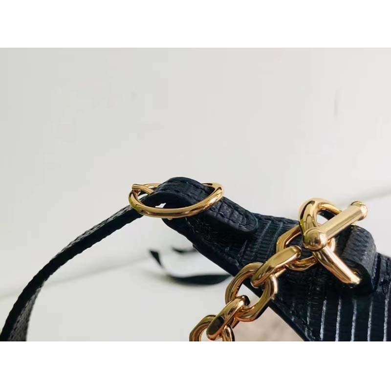 Gucci Women GG Jackie 1961 Lizard Mini Bag Black Lizard Gold-Toned Hardware