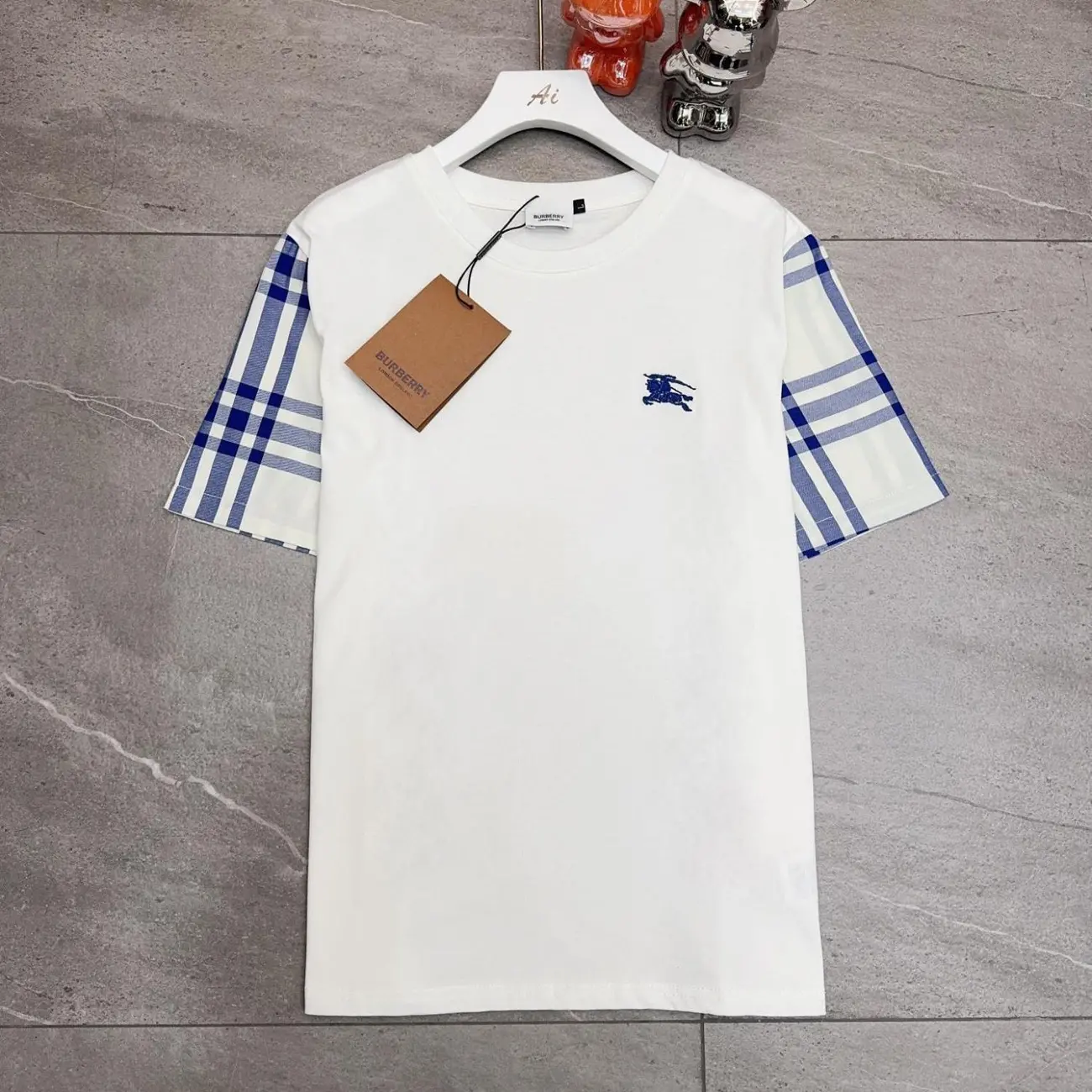 New Classic Plaid Short Sleeve Pleated Skirt Set 1025031422