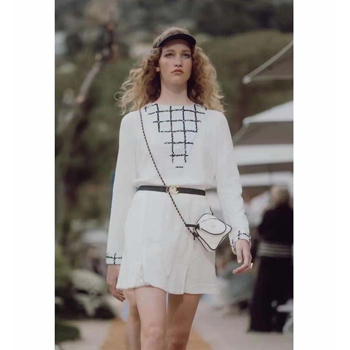 Chanel CC Women Belt Lambskin Gold-Tone Metal Strass Black